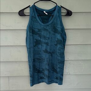 Athleta Teal Camo Tank Top